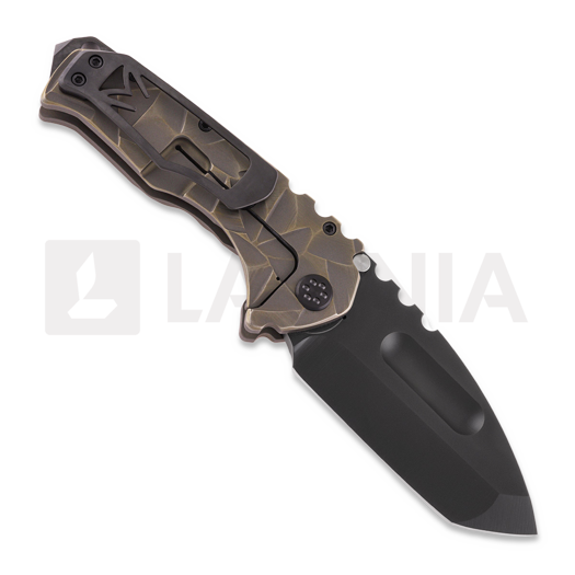 Medford Praetorian Ti S35VN PVD Tanto foldekniv, BB/Brsh Bronze Handles