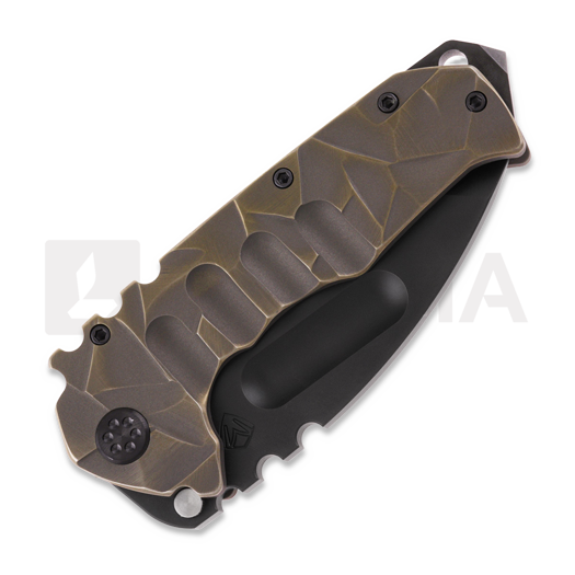 Medford Praetorian Ti S35VN PVD Tanto foldekniv, BB/Brsh Bronze Handles