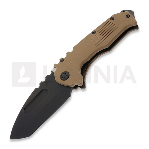 Navalha Medford Scout M/P, D2 PVD Tanto Blade, Coyote G10