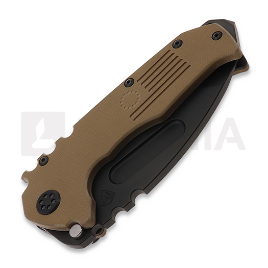 Couteau pliant Medford Scout M/P, D2 PVD Tanto Blade, Coyote G10