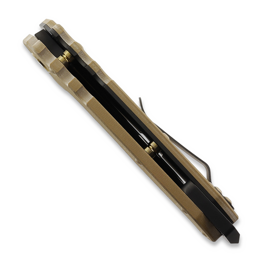 Couteau pliant Medford Scout M/P, D2 PVD Tanto Blade, Coyote G10