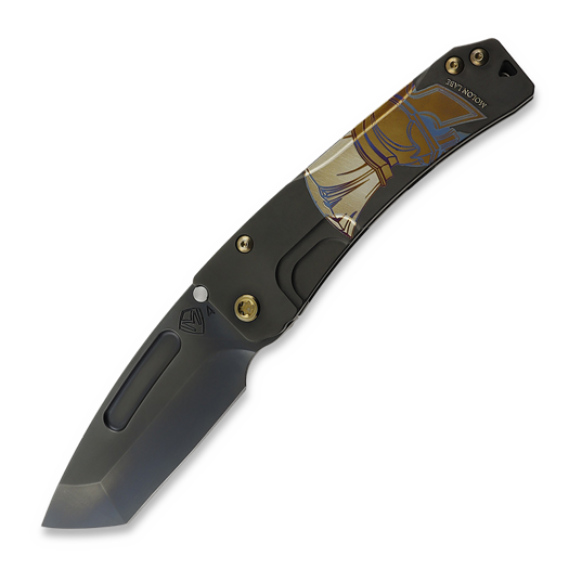 Medford Slim Midi S45VN kääntöveitsi, DLC Tanto, PVD "Bronze Molon Labe"