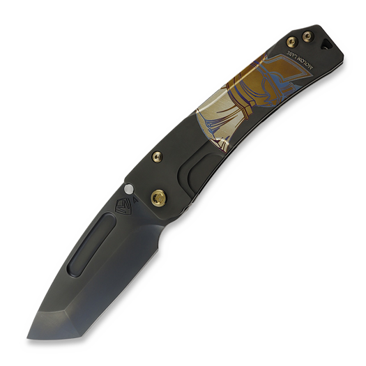 Medford Slim Midi S45VN összecsukható kés, DLC Tanto, PVD "Bronze Molon Labe"