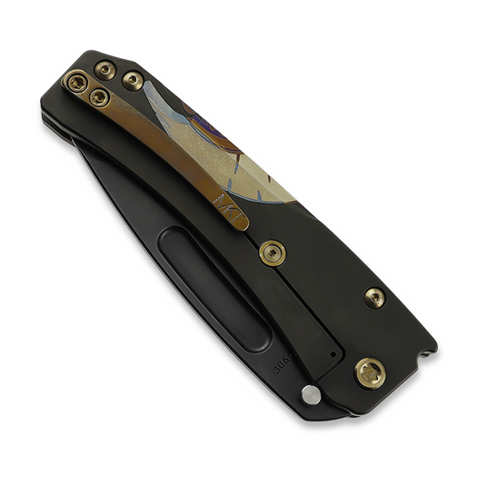 Couteau pliant Medford Slim Midi S45VN, DLC Tanto, PVD "Bronze Molon Labe"