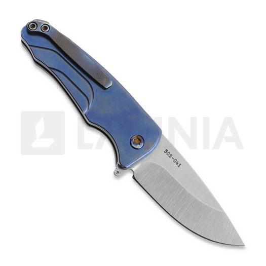 Medford Smooth Criminal Ti folding knife, S45VN Tumbled DP, Blue