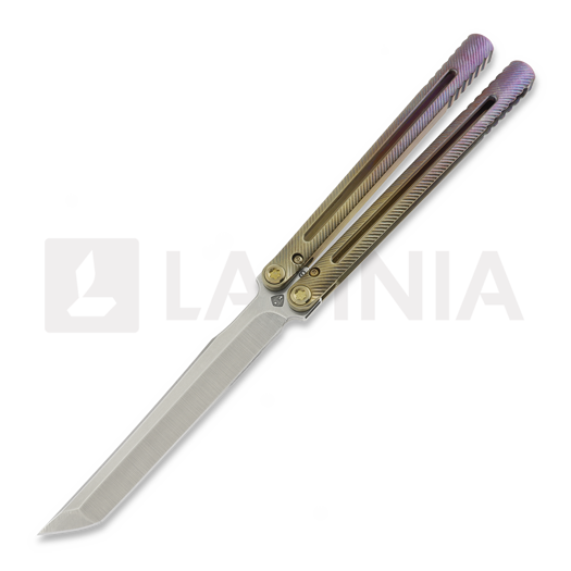 Нож бабочка Medford Viceroy S35VN Tumbled Tanto, Violet Fade