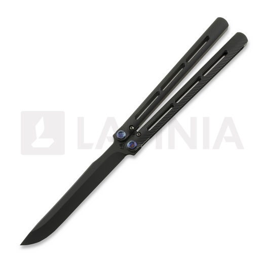 Medford Viceroy S45VN DLC Drop Point balisong, Black