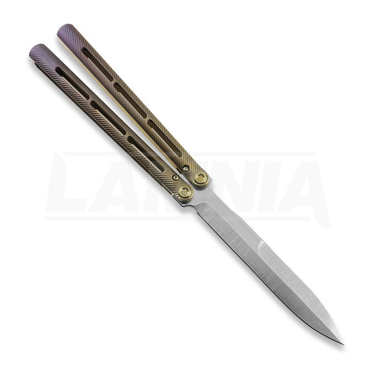 Medford Viceroy S45VN Tumbled Dagger balisong, Bronze/Violet Fade