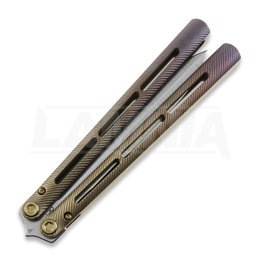 Medford Viceroy S45VN Tumbled Dagger balisong, Bronze/Violet Fade