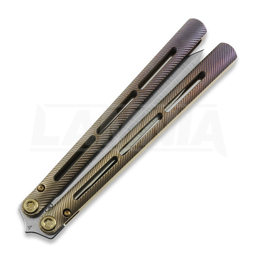 Balisong Medford Viceroy S45VN Tumbled Dagger, Bronze/Violet Fade