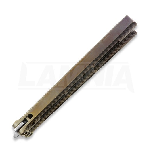 Medford Viceroy S45VN Tumbled Dagger balisong, Bronze/Violet Fade