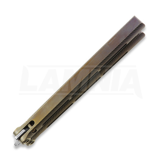 Balisong Medford Viceroy S45VN Tumbled Dagger, Bronze/Violet Fade