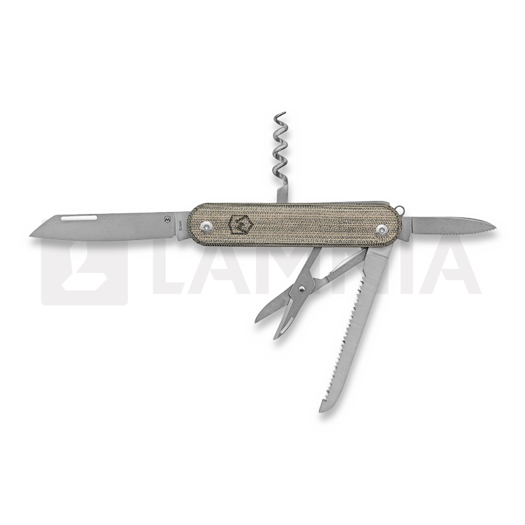 Couteau pliant Mercury Duca 5 - Elmax - Green Canvas Micarta