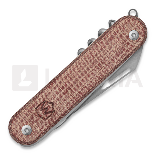 Mercury Duca 5 - Elmax - Red Burlap Micarta folding knife