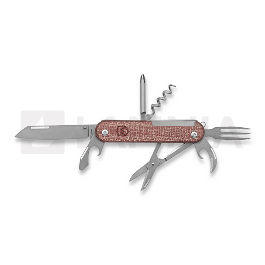 Zavírací nůž Mercury Duca 7 - Elmax - Red Burlap Micarta