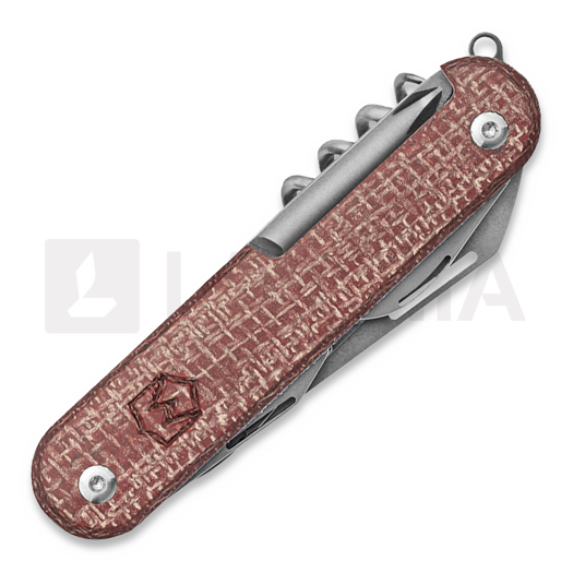 Mercury Duca 8 - Elmax - Red Burlap Micarta folding knife