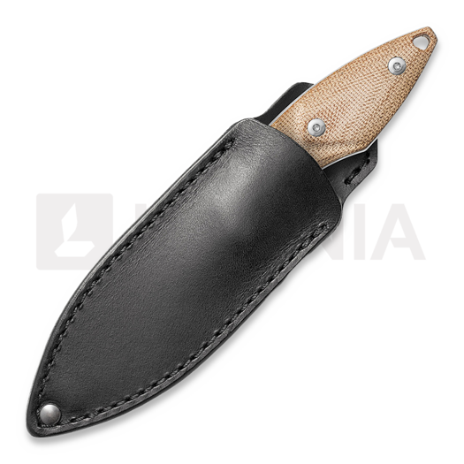 Mercury Hawky - M390 - Natural Canvas Micarta peilis