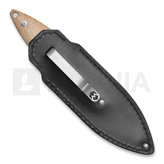 Mercury Hawky - M390 - Natural Canvas Micarta peilis