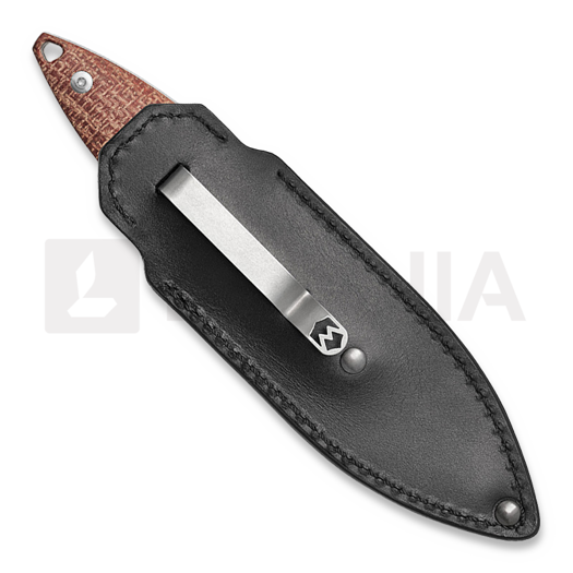 Mercury Hawky - M390 - Red Burlap Micarta knife
