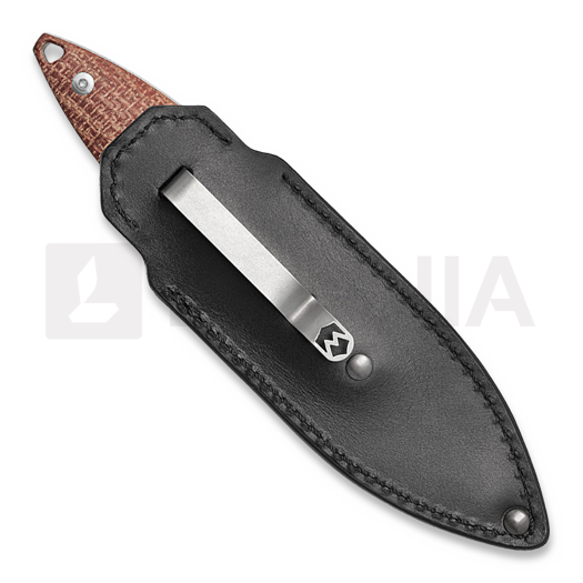 Coltello Mercury Hawky - M390 - Red Burlap Micarta