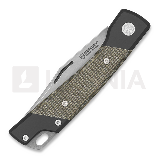 Mercury Luc - Elmax - Green Canvas Micarta k&auml;&auml;nt&ouml;veitsi