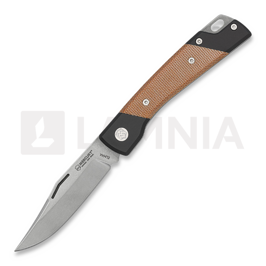 Mercury Luc - Elmax - Natural Canvas Micarta 접이식 나이프