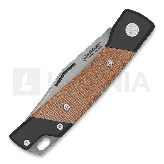 Mercury Luc - Elmax - Natural Canvas Micarta sulankstomas peilis
