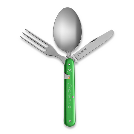 Mercury Rover Camping Cutlery, zaļš