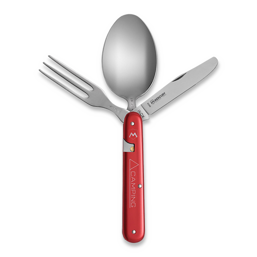 Mercury Rover Camping Cutlery, красный