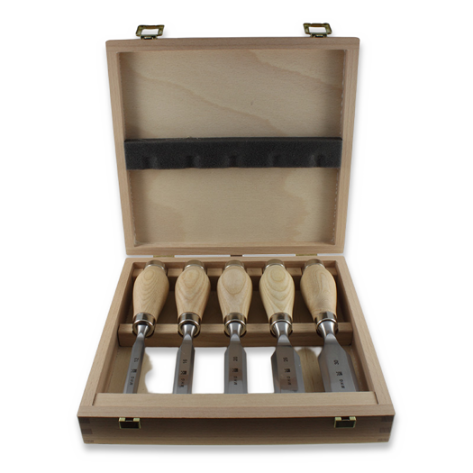 MHG Timber Tools Kurzbeitelsatz im Holzkasten