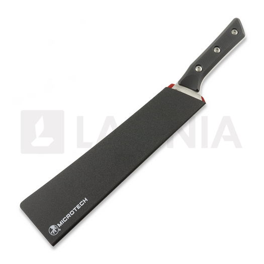 K&ouml;&ouml;ginuga Microtech 10" Butcher Knife - Stonewash - Black G10 3800-10BK