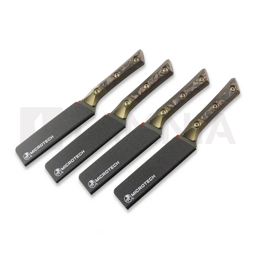 Steak knife Microtech 4,5" Steak Knife Set Bolstered - DLC- Livewire Carbon Fiber Signature Series 3600B-1SETDLCLWCFS