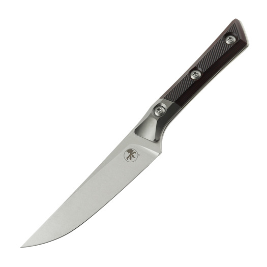 Steak knife Microtech 4,5" Steak Knife Set Bolstered - Stonewash - Black Cherry G10 3600B-10SETBC