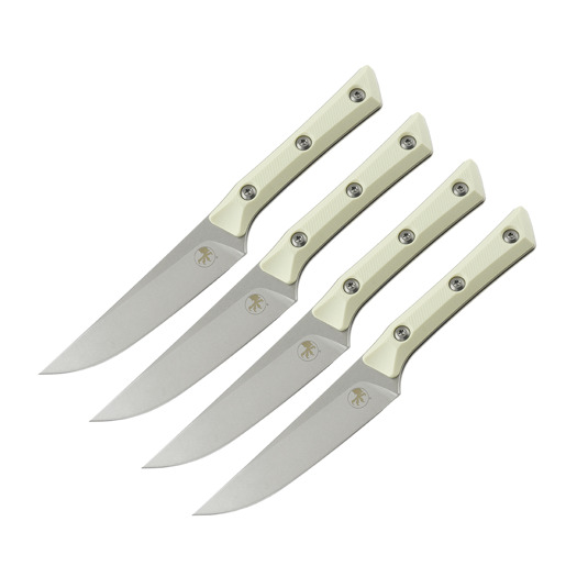 Steak knife Microtech 4,5" Steak Knife Set - Stonewash - Ivory G10 3600-10SETIV