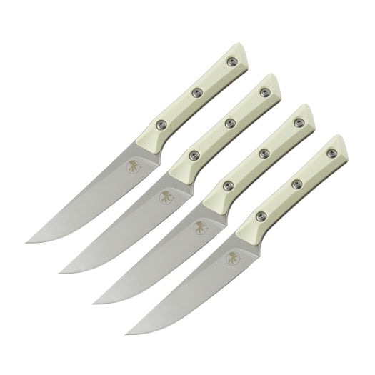 Steak knife Microtech 4,5" Steak Knife Set - Stonewash - Ivory G10 3600-10SETIV