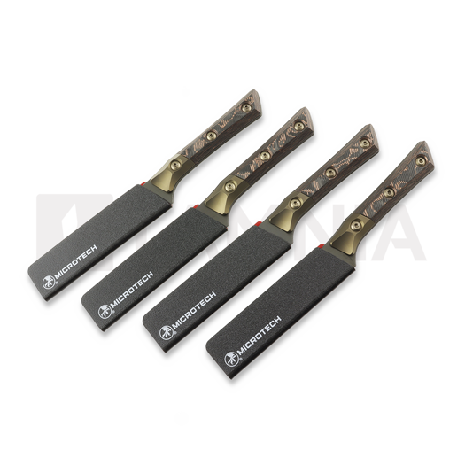 Microtech 4 Piece Steak knife Signature Series Livewire Carbon DLC kitchen knife set 3600B-1SETDLCLWCFS