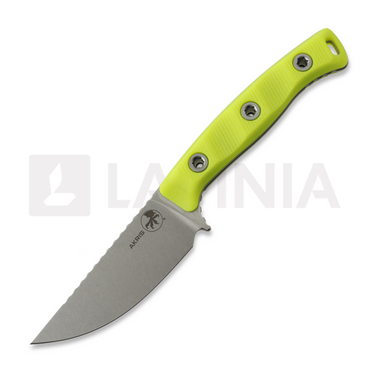 Microtech Akris Stonewashed 칼, High Visibility G10, kydex sheath 95-10HV-5