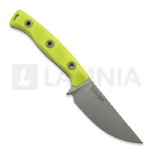 Microtech Akris Stonewashed 칼, High Visibility G10, kydex sheath 95-10HV-5