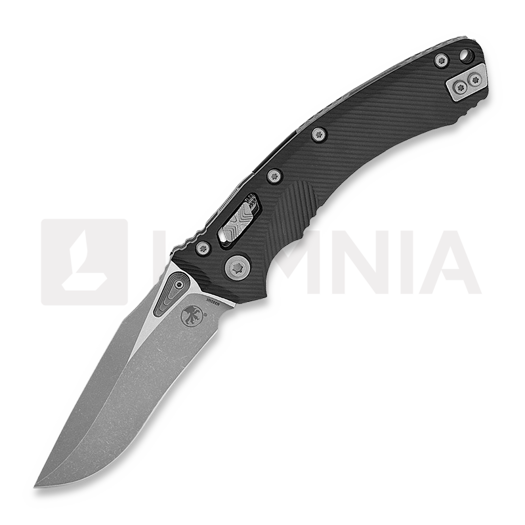 Coltello pieghevole Microtech Amphibian Apocalyptic finish, Fluted G10 Black 137RL-10APFLGTBK