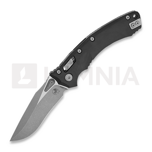 Microtech Amphibian Apocalyptic finish foldekniv, Fluted G10 Black 137RL-10APFLGTBK