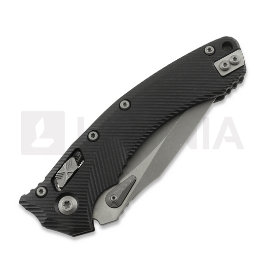 Microtech Amphibian Apocalyptic finish sulankstomas peilis, Fluted G10 Black 137RL-10APFLGTBK