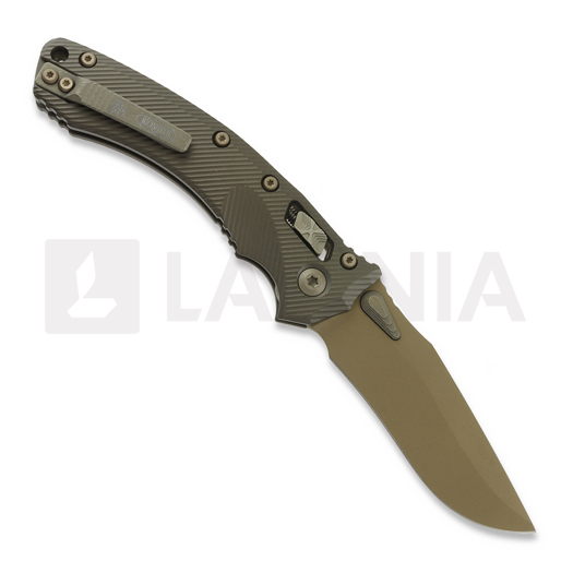 Saliekams nazis Microtech Amphibian, Fluted Dark Burnt Bronzed Apocalyptic 137RL-1FLDB-X19Z23