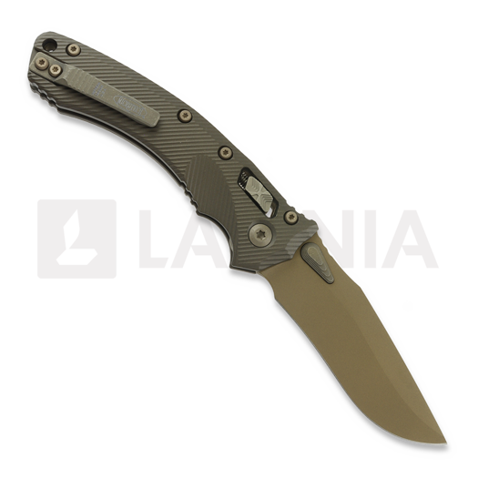 Saliekams nazis Microtech Amphibian, Fluted Dark Burnt Bronzed Apocalyptic 137RL-1FLDB-X19Z23