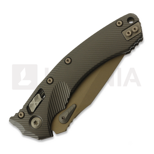 Saliekams nazis Microtech Amphibian, Fluted Dark Burnt Bronzed Apocalyptic 137RL-1FLDB-X19Z23