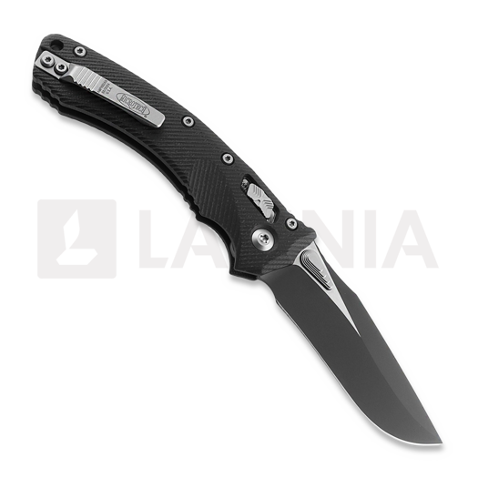 Microtech Amphibian sulankstomas peilis, Fluted G10 Black 137RL-1FLGTBK