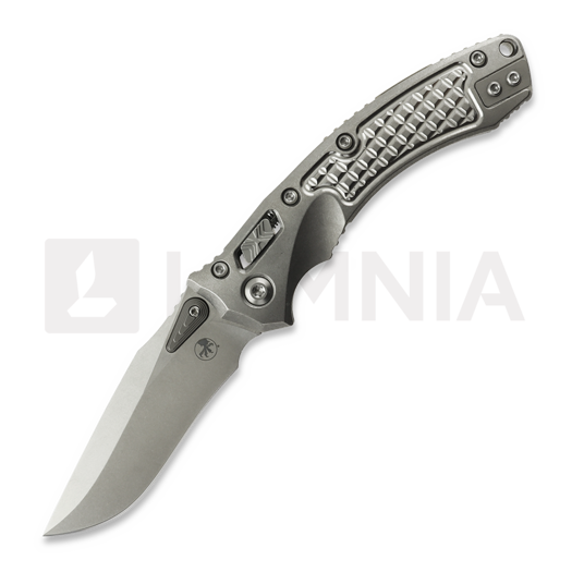 Складний ніж Microtech Amphibian Mini Ram-Lok Stonewash Frag Titanium, blue accent 137MRL-10FRMS2