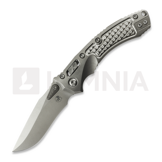 Microtech Amphibian Mini Ram-Lok Stonewash Frag Titanium 접이식 나이프, bronze accent 137MRL-10FRMS1