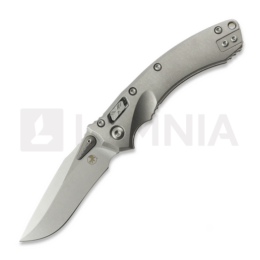 Складной нож Microtech Amphibian Mini Ram-Lok Stonewash Slab Titanium, bronze accent 137MRL-10MS1