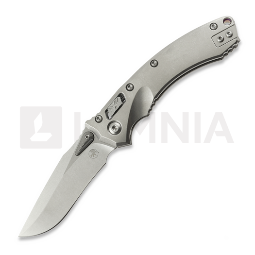 Складний ніж Microtech Amphibian Mini Ram-Lok Stonewash Slab Titanium, purple accent 137MRL-10MS3