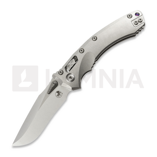 Microtech Amphibian Ram-Lok vouwmes, Flat Titanium, stonewashed 1137RL-10MS3